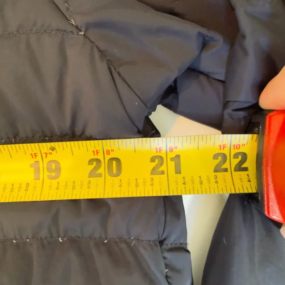 The North Face Mens M Lightweight Hooded Puffer Jacket Black Full Zip Insulated